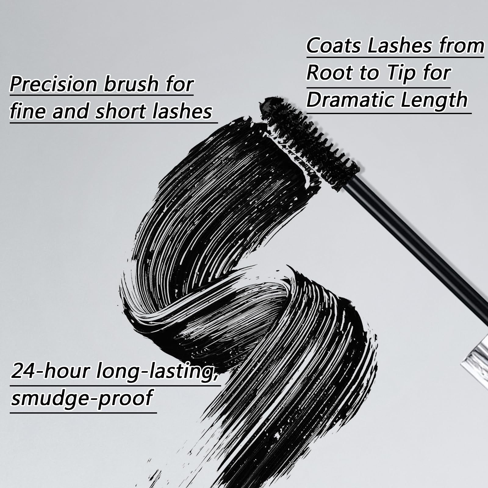Jutqut Mascara: teinte noire lisse pour un fini naturel.