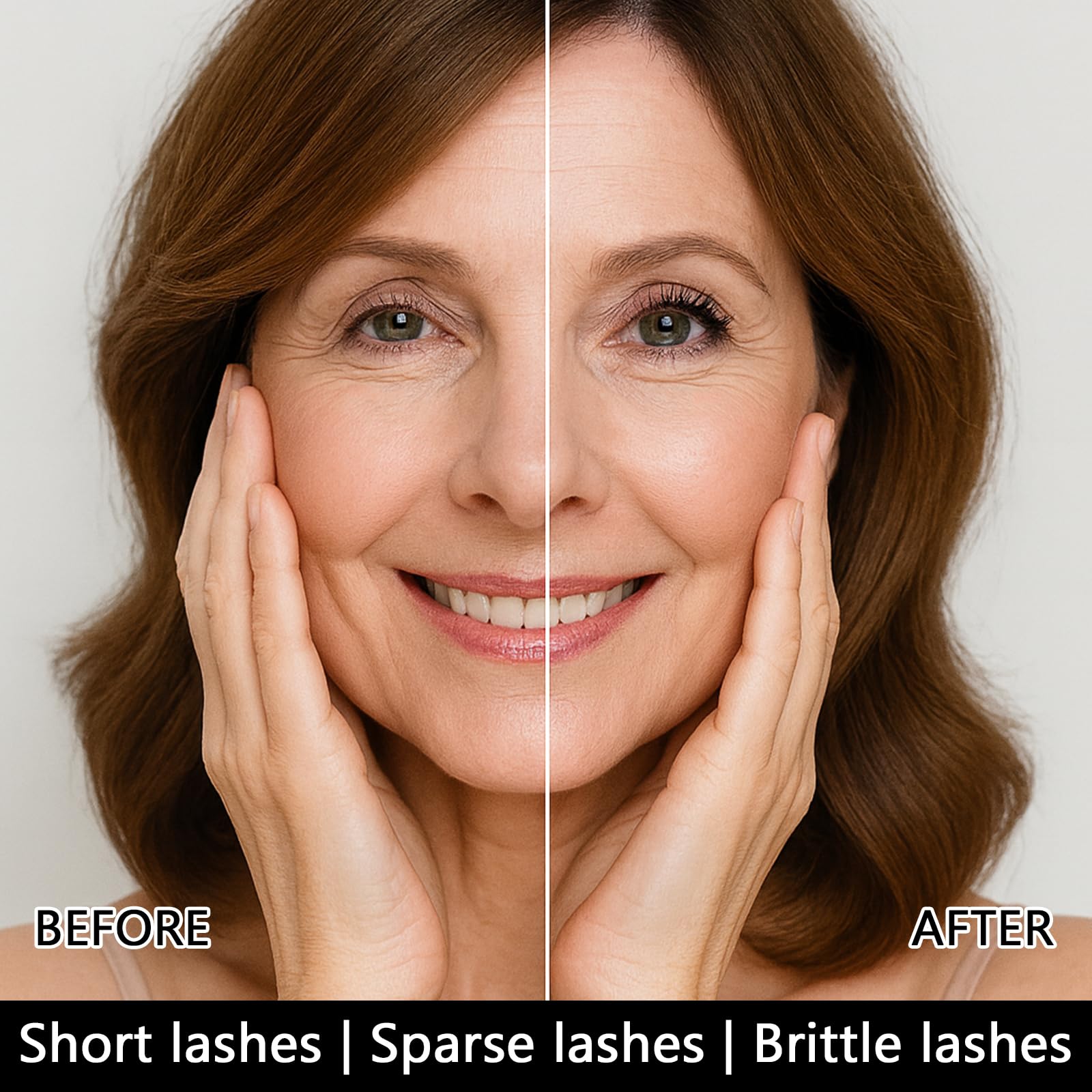 Jutqut Mascara: brosse mince pour une application précise sur cils courts.