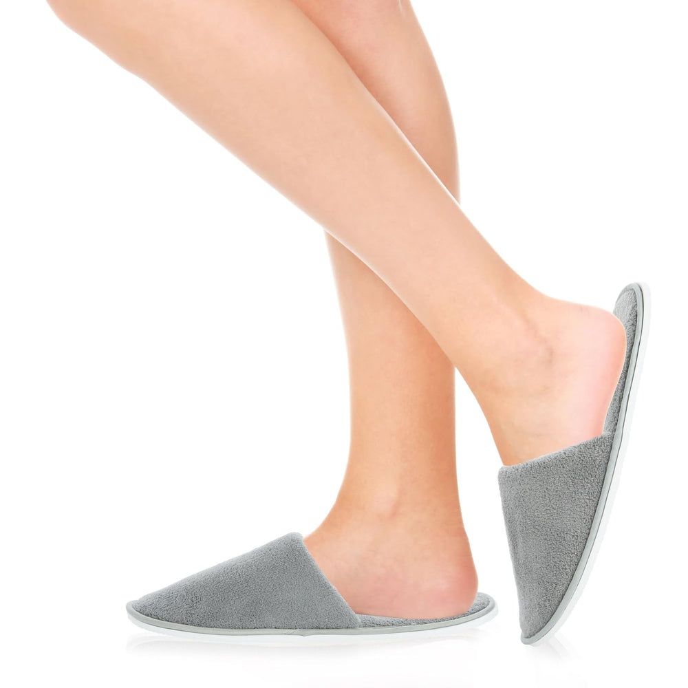 Lot de 12 chaussons gris Juvale pour événements.