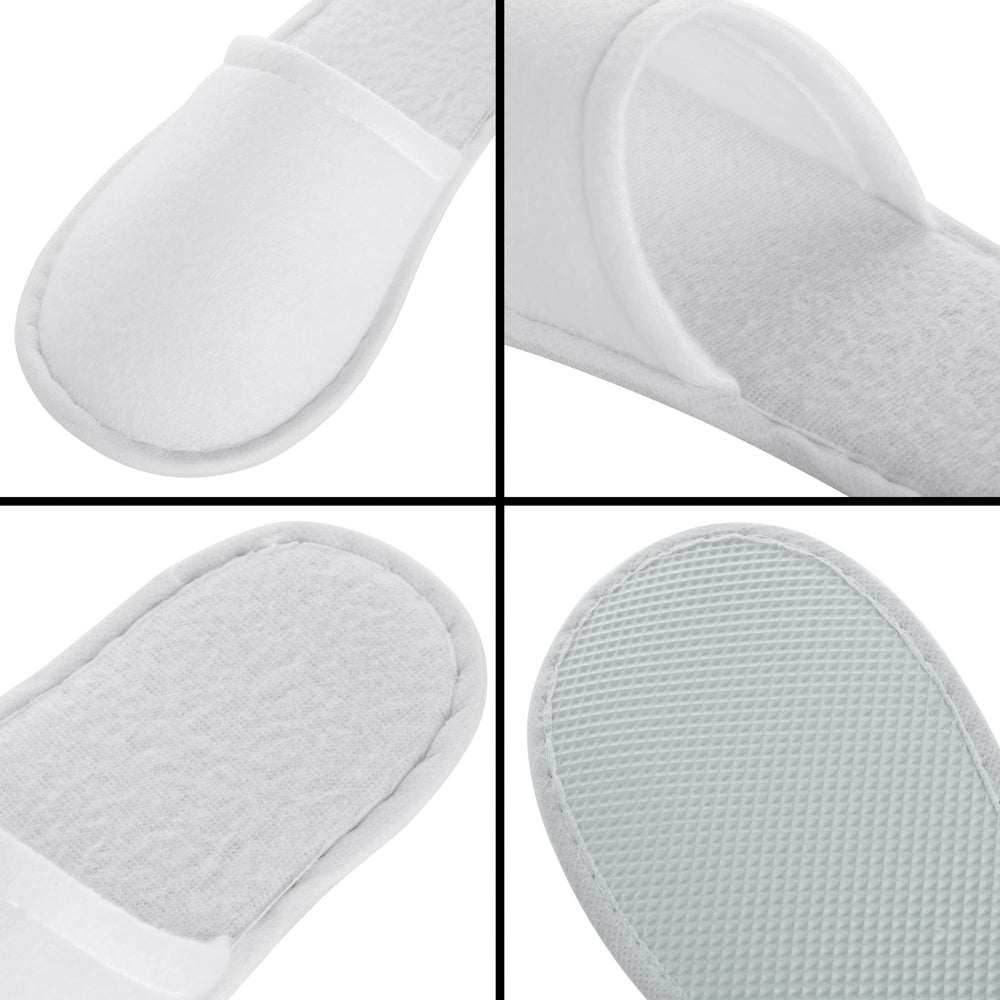 Pack Juvale de 24 chaussons jetables pour hôtel et spa, blancs et sobres
