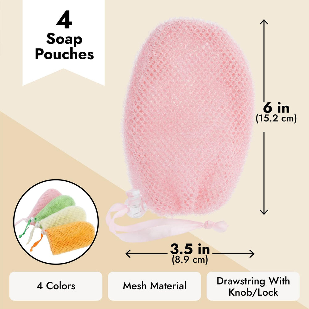 Juvale pochon savon maille vert, solution hygiénique et réutilisable.