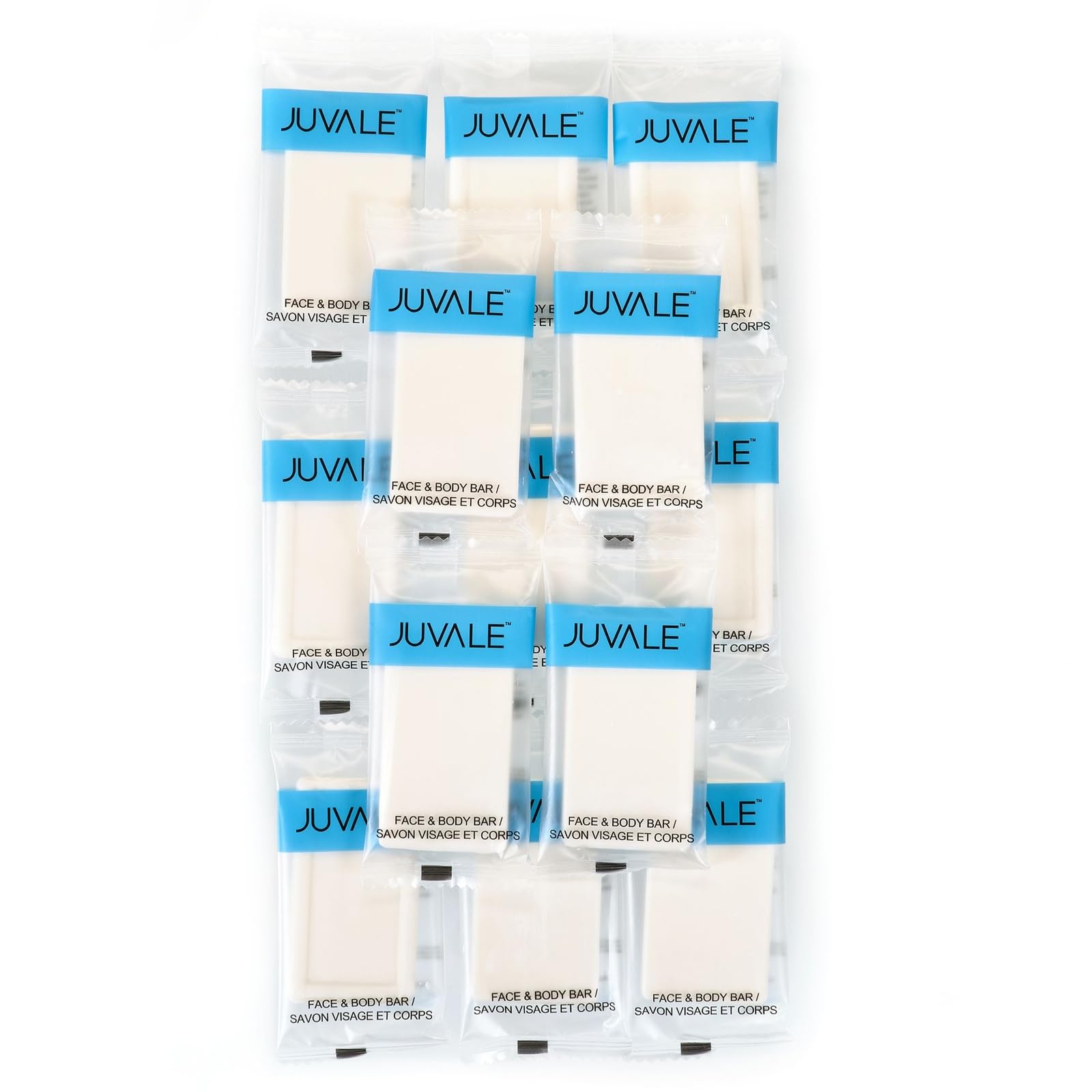 Savon mini Juvale barre compacte facile à ranger.