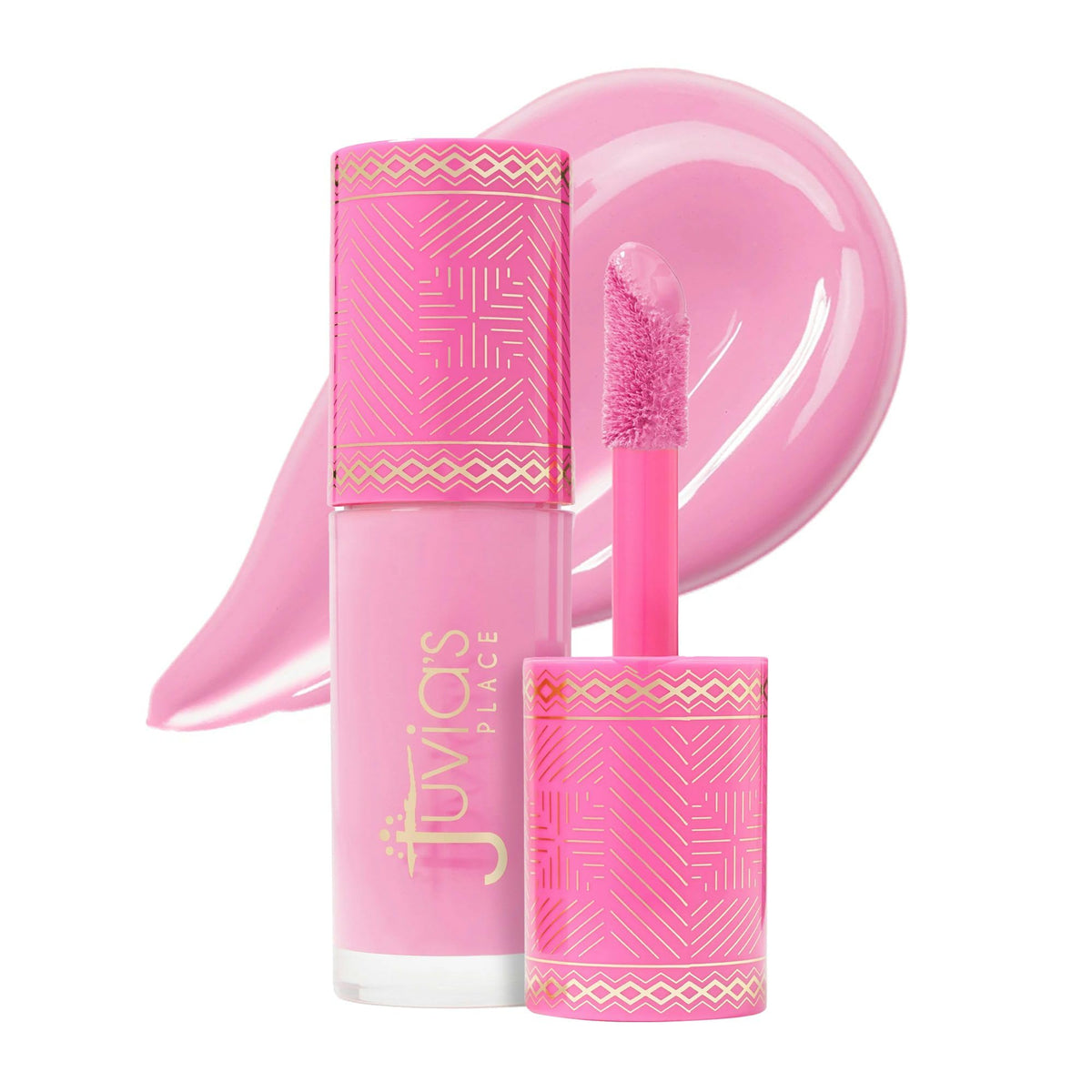 Juvia's Place Blushed Liquid Blush BlushLily – bouteille élégante et texture crémeuse prête à l'application.