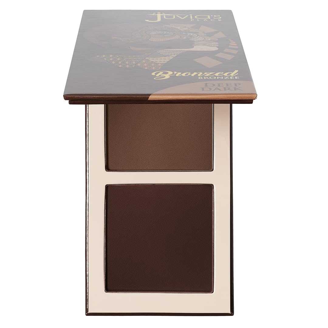 Juvia's Place Bronzer Duo, texture douce pour un bronzage naturel et longue tenue.