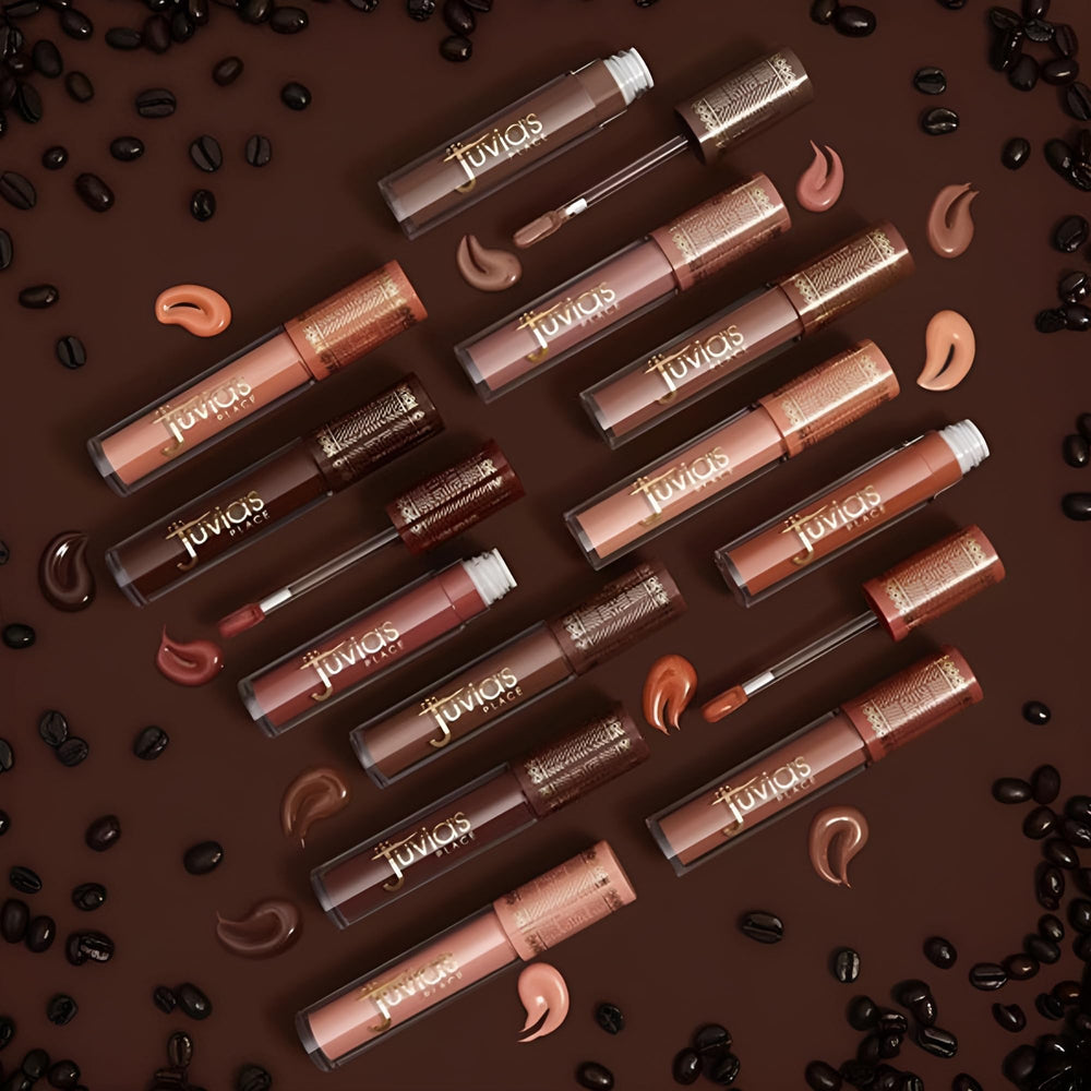 Juvia's Place Coffee Shop Lip Gloss Chocolate Drip – idéal seul ou sur rouge.