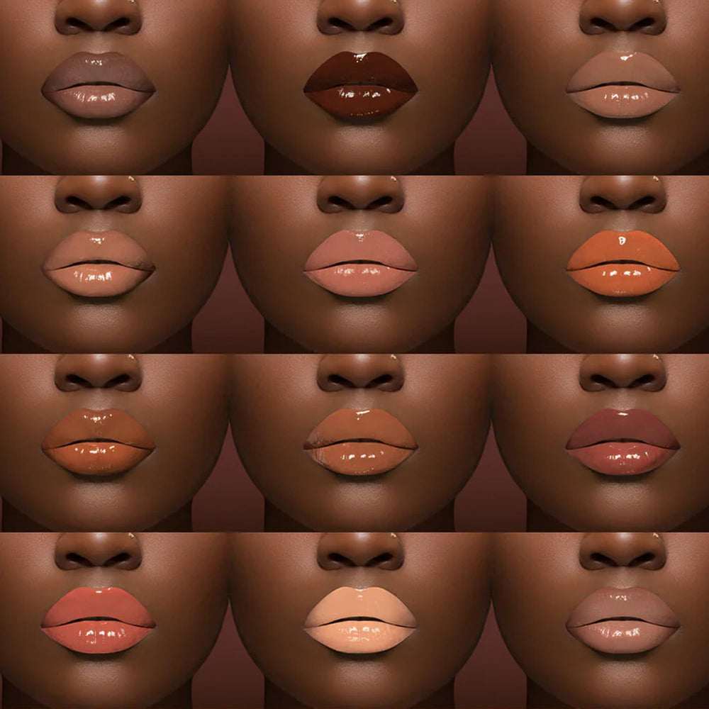 Juvia's Place Coffee Shop Lip Gloss Chocolate Drip – teinte naturelle et look léger.