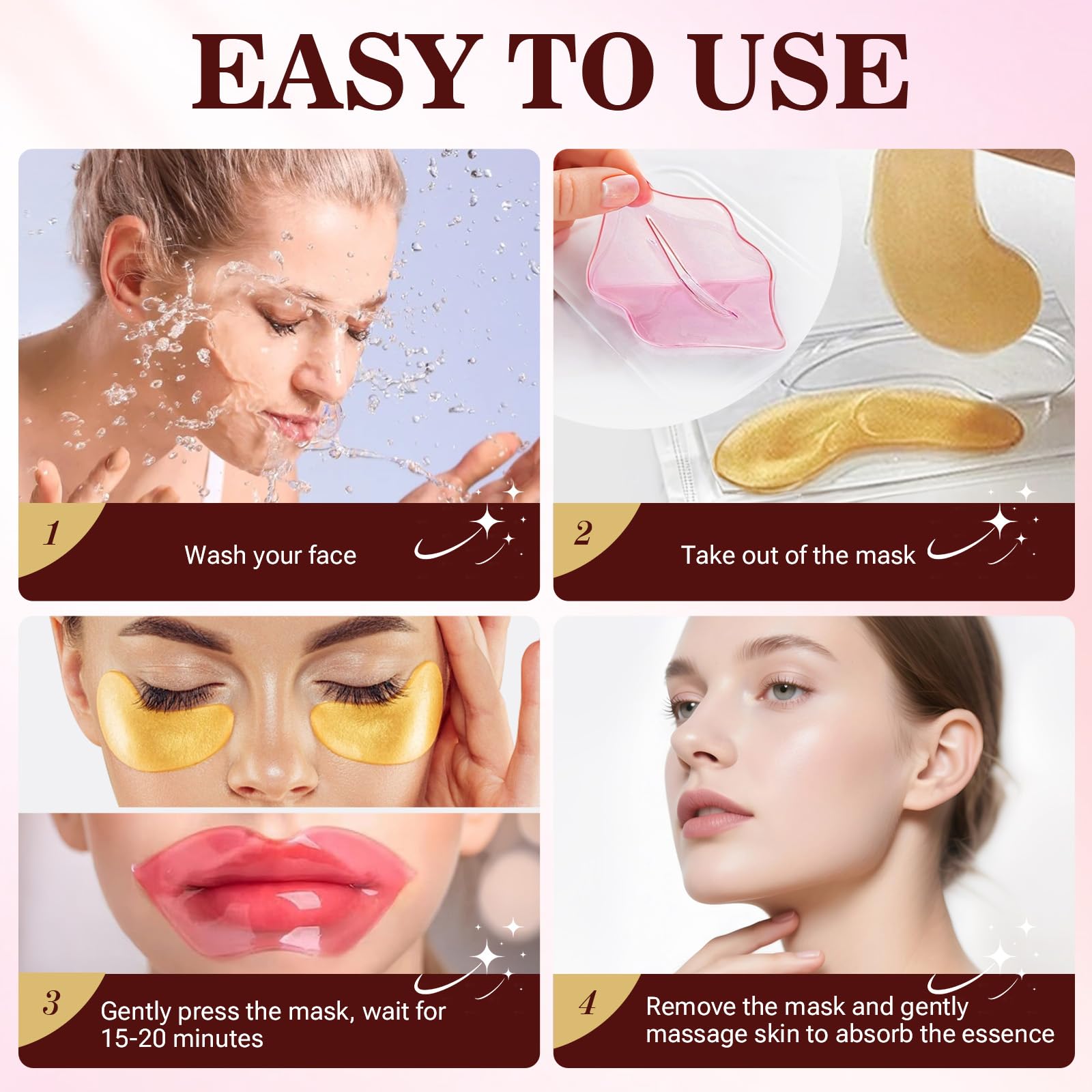 JUYANGYAN masques lèvres individuels hydratent rapidement les lèvres.