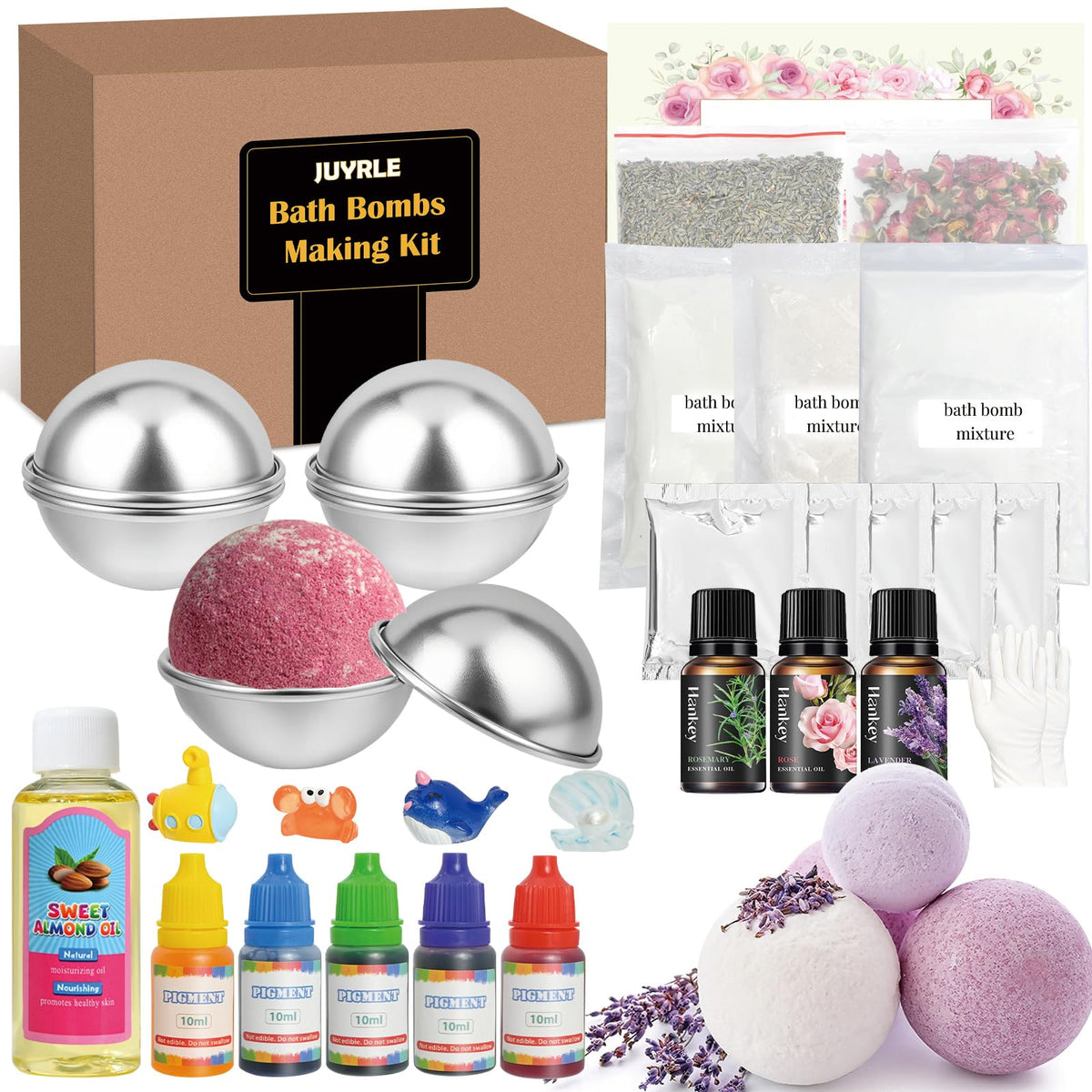 JUYRLE kit bombes bain 30 pièces pour des expériences spa à domicile