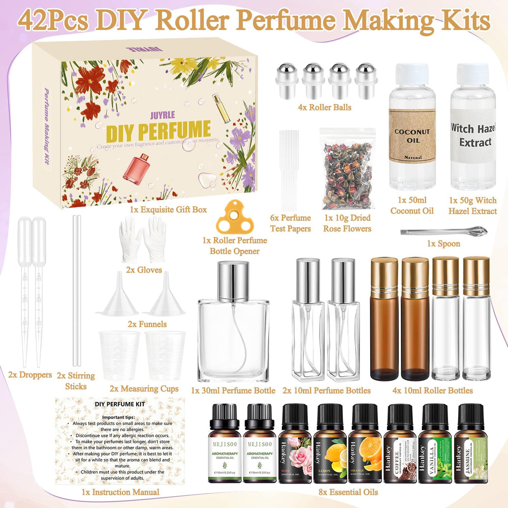 JUYRLE kit parfum huiles essentielles : huit huiles pour composer votre senteur unique