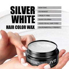 JVR coiffure argentée spikes propose un style audacieux et durable.
