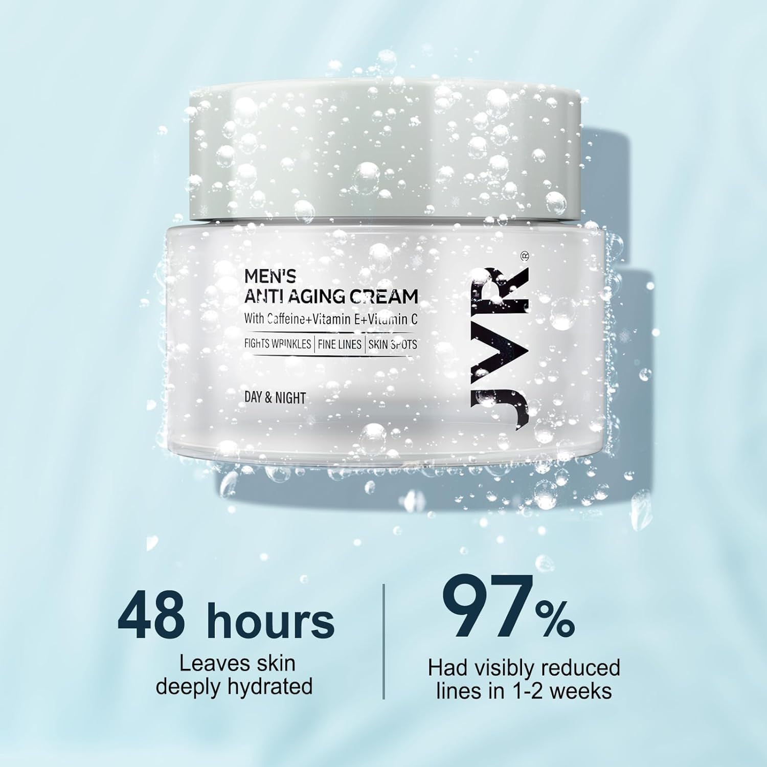 Soin visage JVR avec niacinamide et vitamine E, peau plus nette.