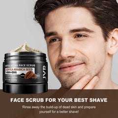 JVR Gommage Visage pour Homme – grains exfoliants purifiant les pores.