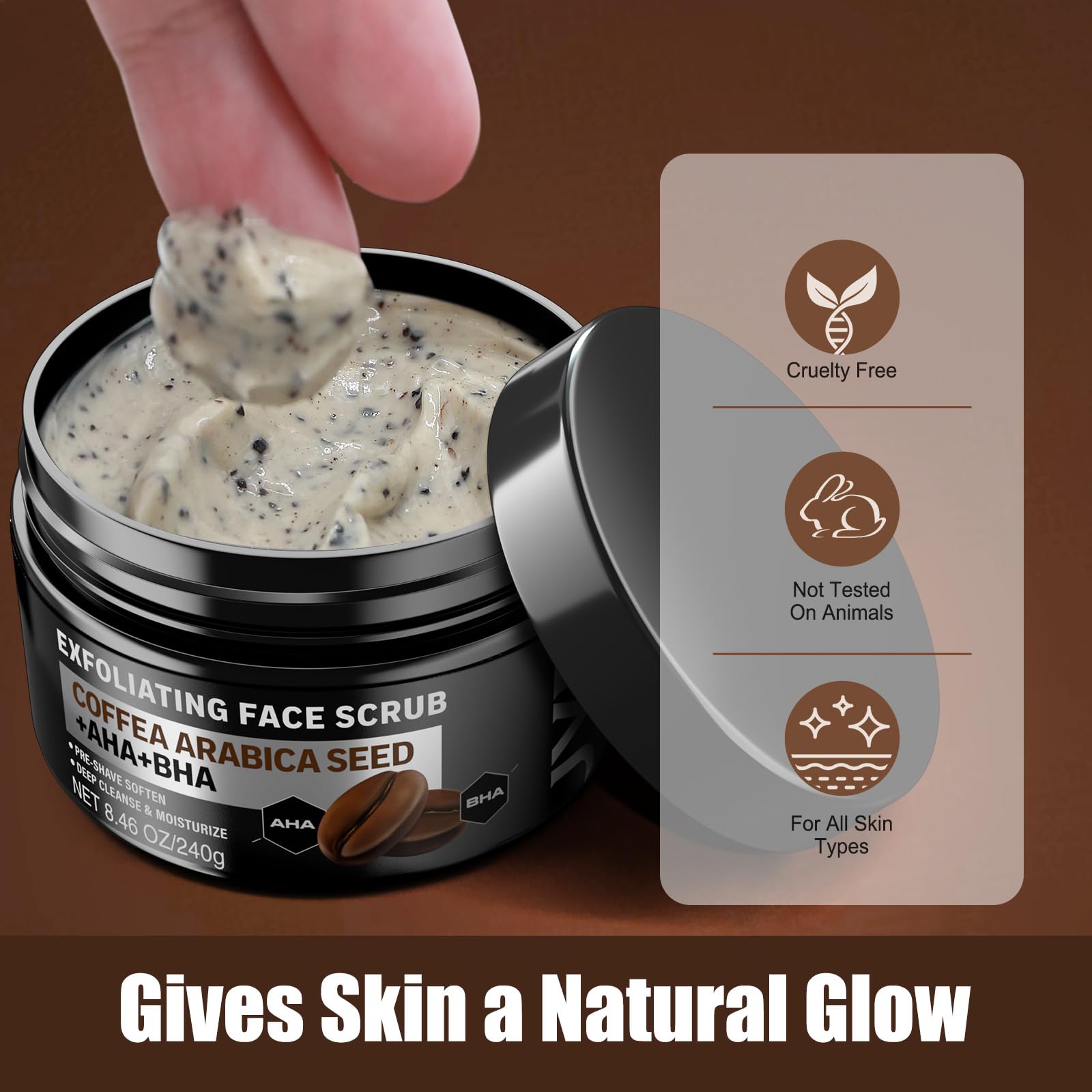 JVR Gommage Visage pour Homme – rinçage rapide et peau rafraîchie.