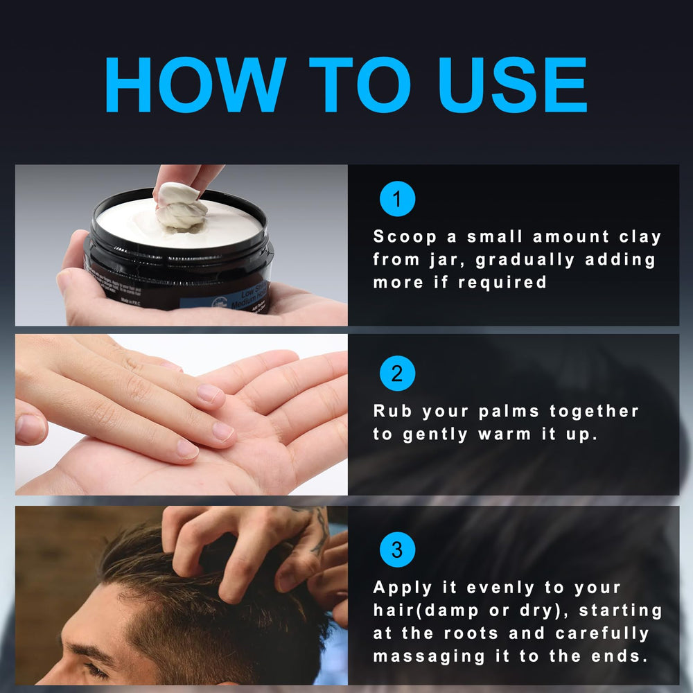JVR Hair Clay: emballage compact et pratique pour une utilisation quotidienne.