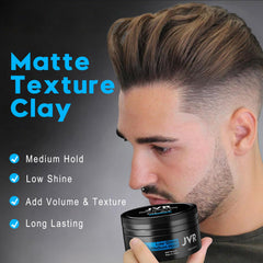 JVR Hair Clay: volume accru et texture naturelle pour toutes les coiffures.