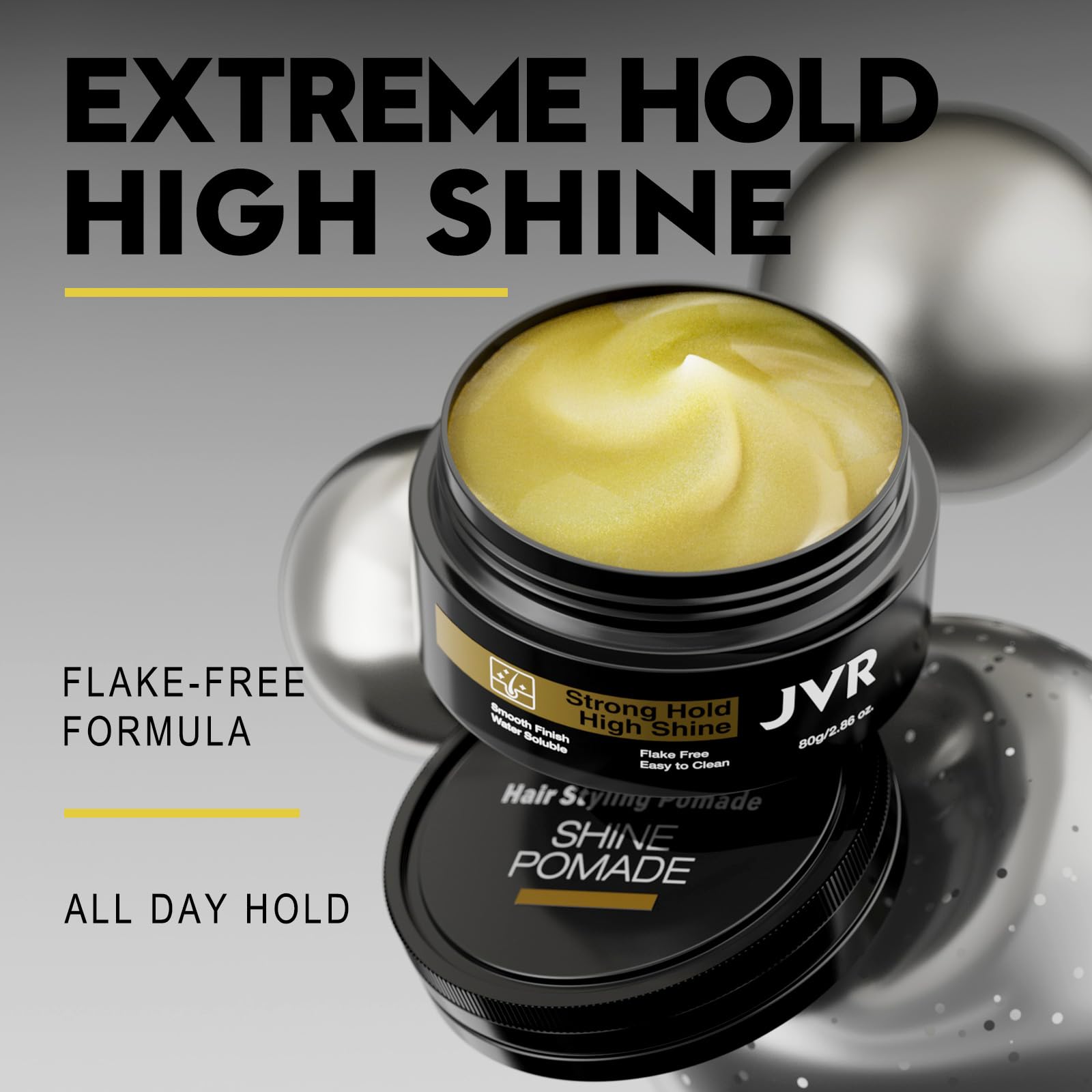 JVR Pomade Homme - utilisation-quotidienne : application rapide et lavage facile pour votre routine.