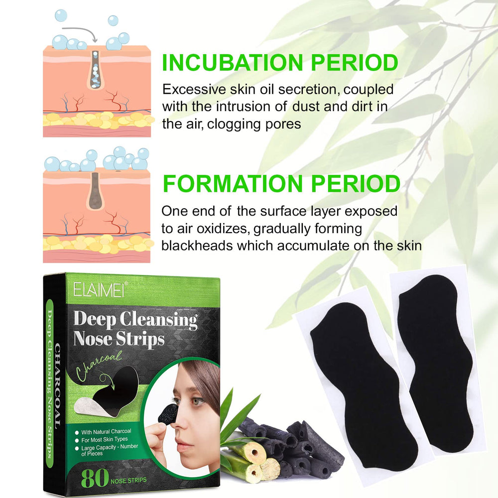 JWBVCTCR Strips-charbon-naturel-extraction-pores, purifie la zone nasale.