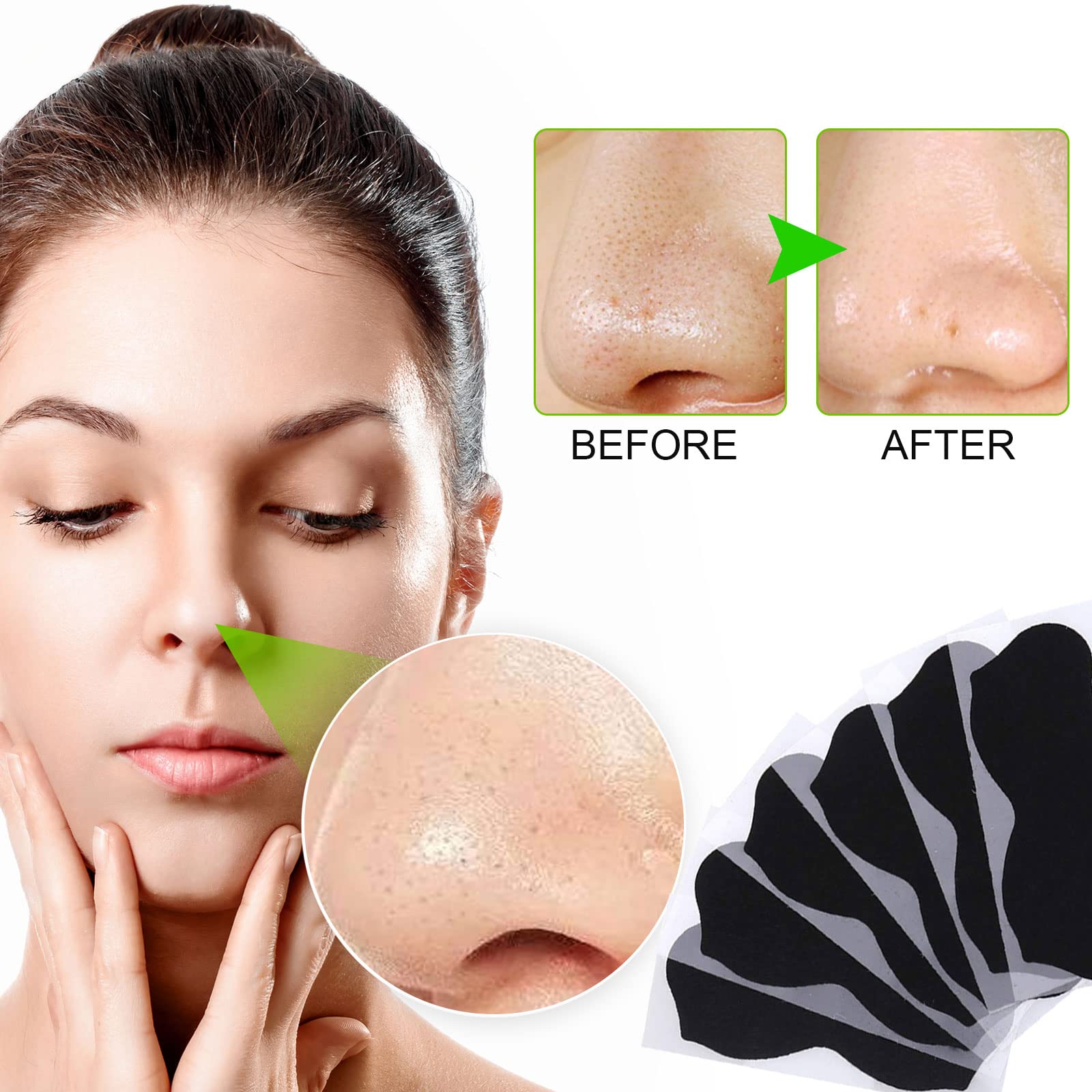JWBVCTCR Strips-nez-points-noirs-efficace, solution légère pour les pores.