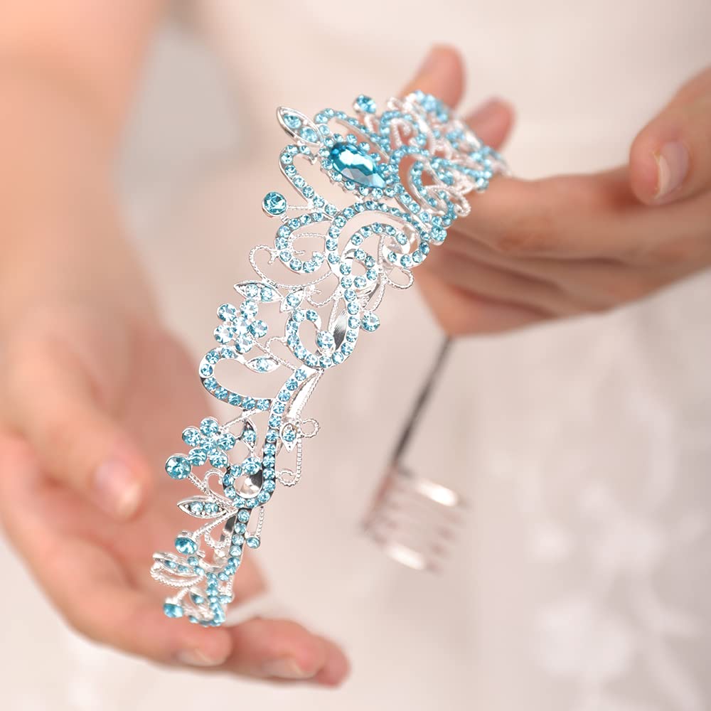 JWICOS diadème avec rhinestones et fleurs naturelles pour un style romantique