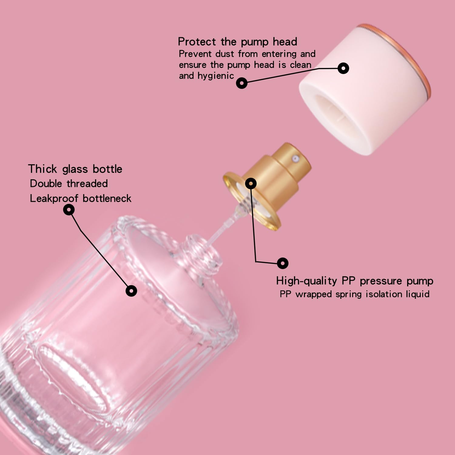 Outils de remplissage Jxcmeng: embout et pompe pour flacon 50 ml.