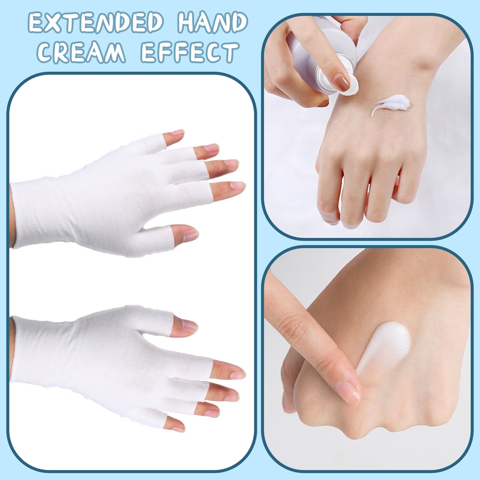 Gants demi-doigts élastiques Jxiwvl avec poignet prolongé.