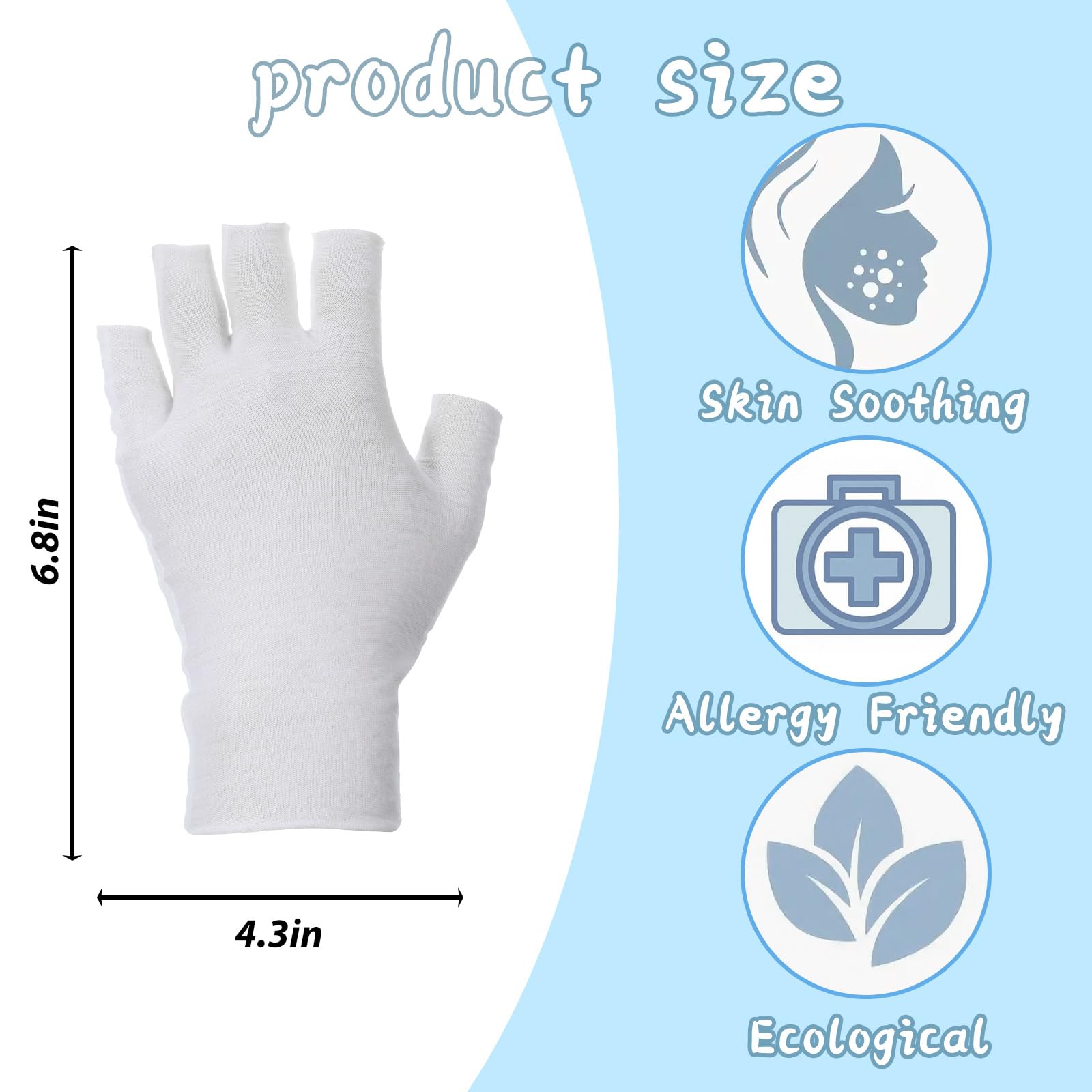 Lot de 12 paires Jxiwvl, gants blancs polyvalents.