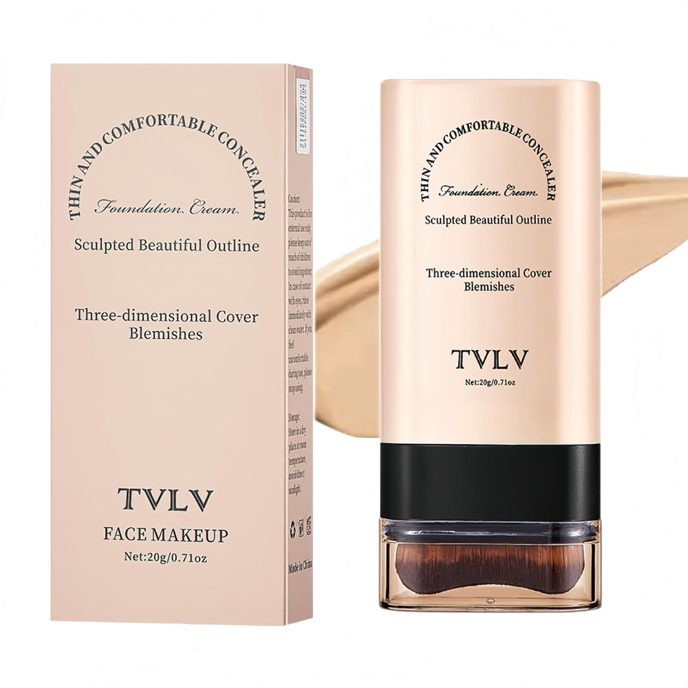 Concealer-stick JYOVQXF avec pinceau intégré pour application précise.