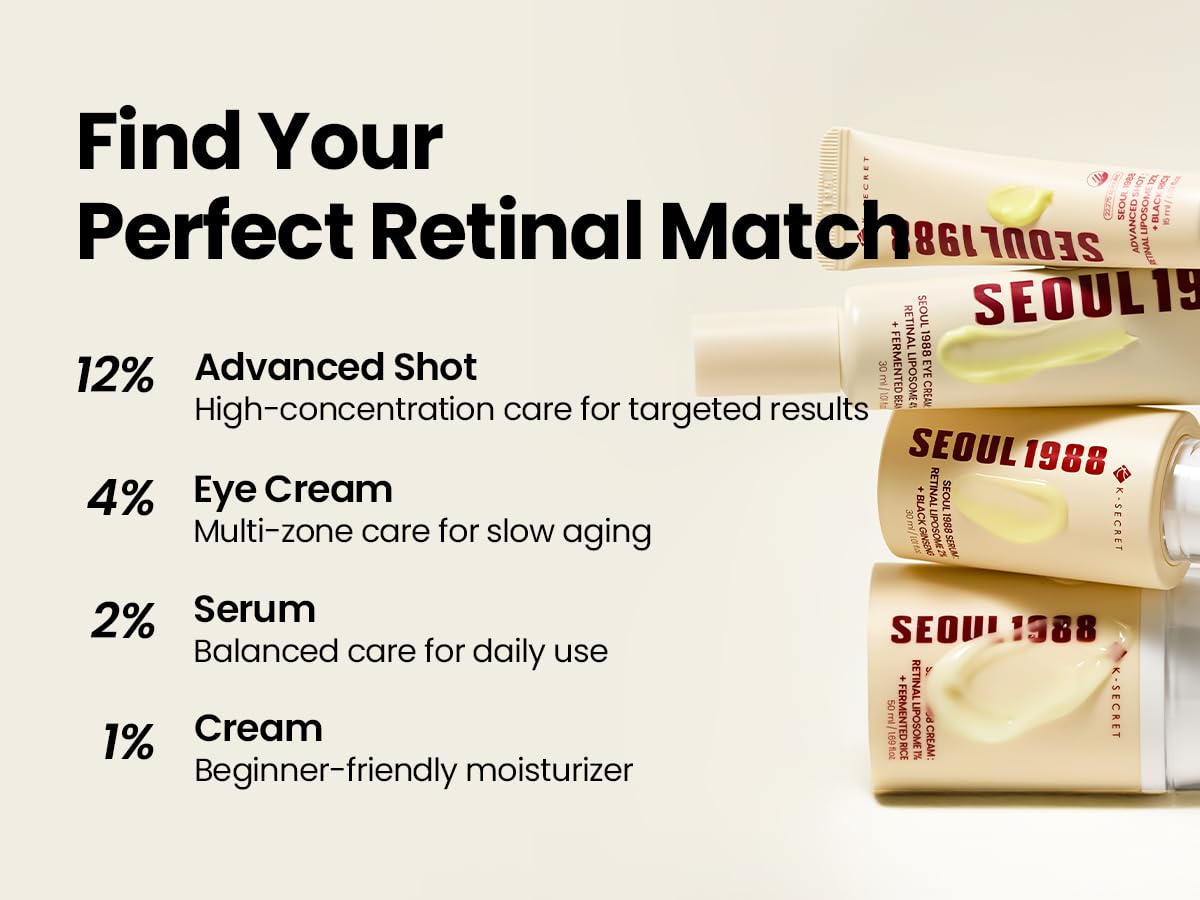 K-SECRET SEOUL 1988 Retinal Serum, design élégant et packaging premium.