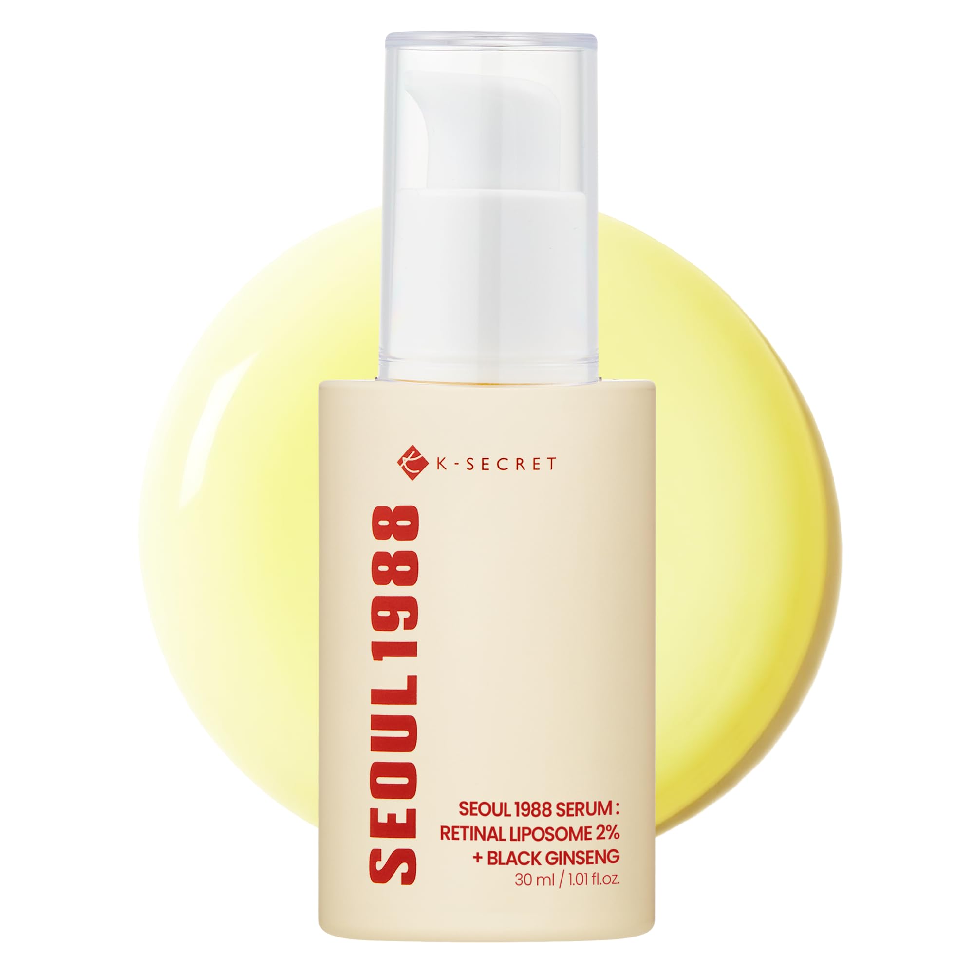 K-SECRET SEOUL 1988 Retinal Serum dans sa bouteille, potentiel éclaircissant le teint.