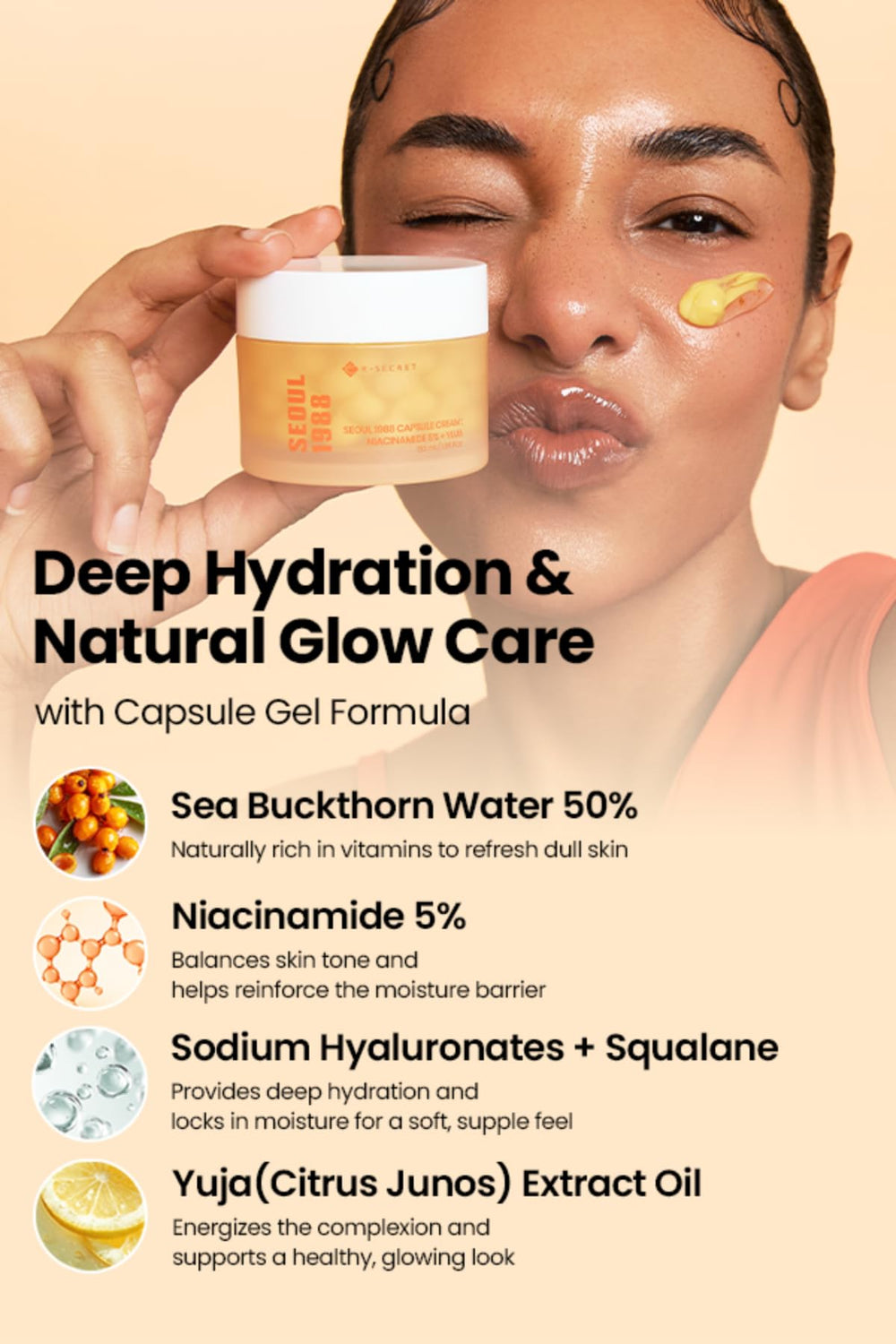 K-SECRET SEOUL 1988 – texture duo gel et capsules en action