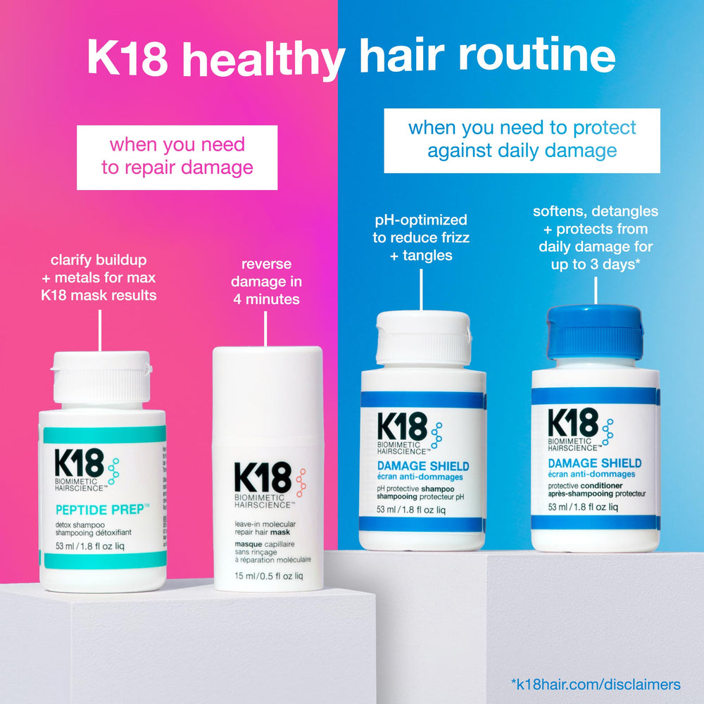 K18 Damage Shield – soin quotidien, pratique et efficace pour cheveux sensibles.
