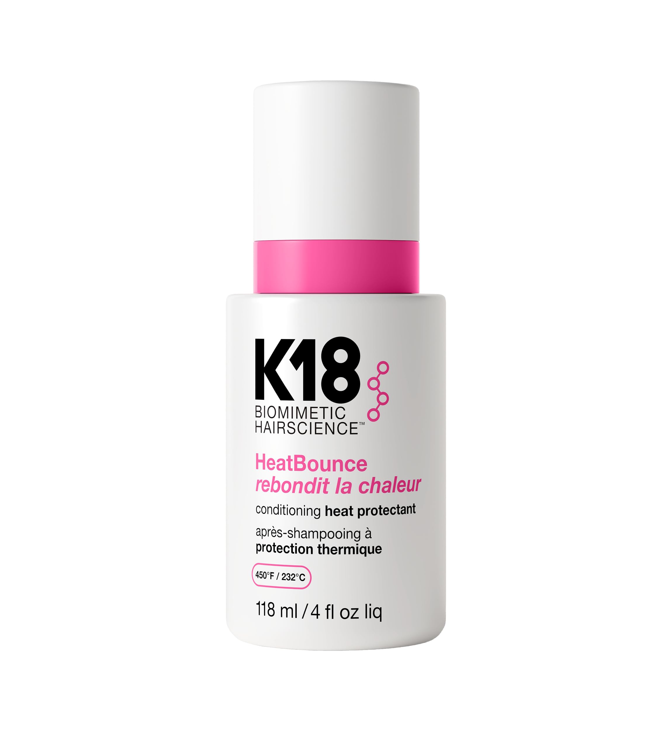 K18 HeatBounce: bouteille spray, protection thermique légère pour tous les cheveux.