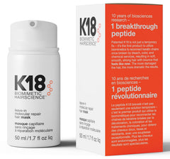 K18 Masque Réparation Moléculaire – bouteille pratique pour une application sans rinçage.