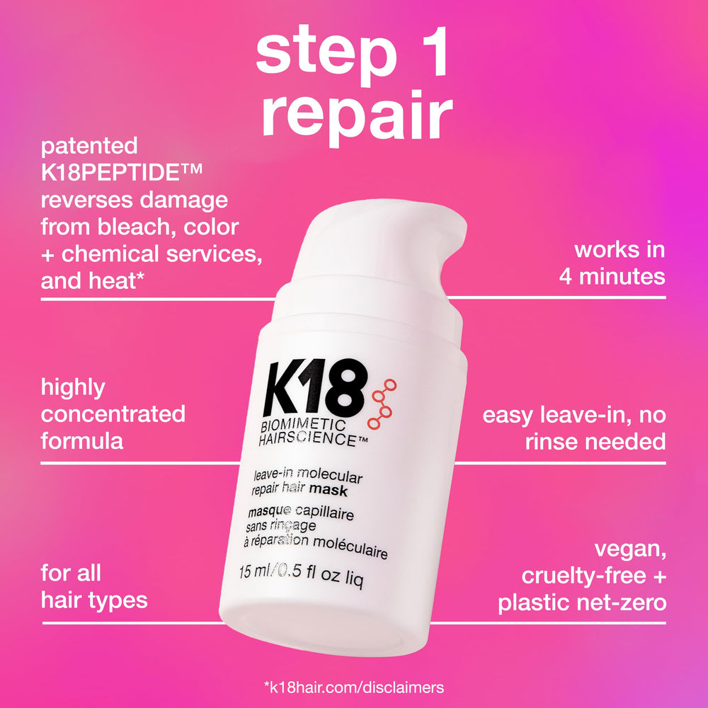 K18 Minis huile réparatrice légère démêlage et satinage