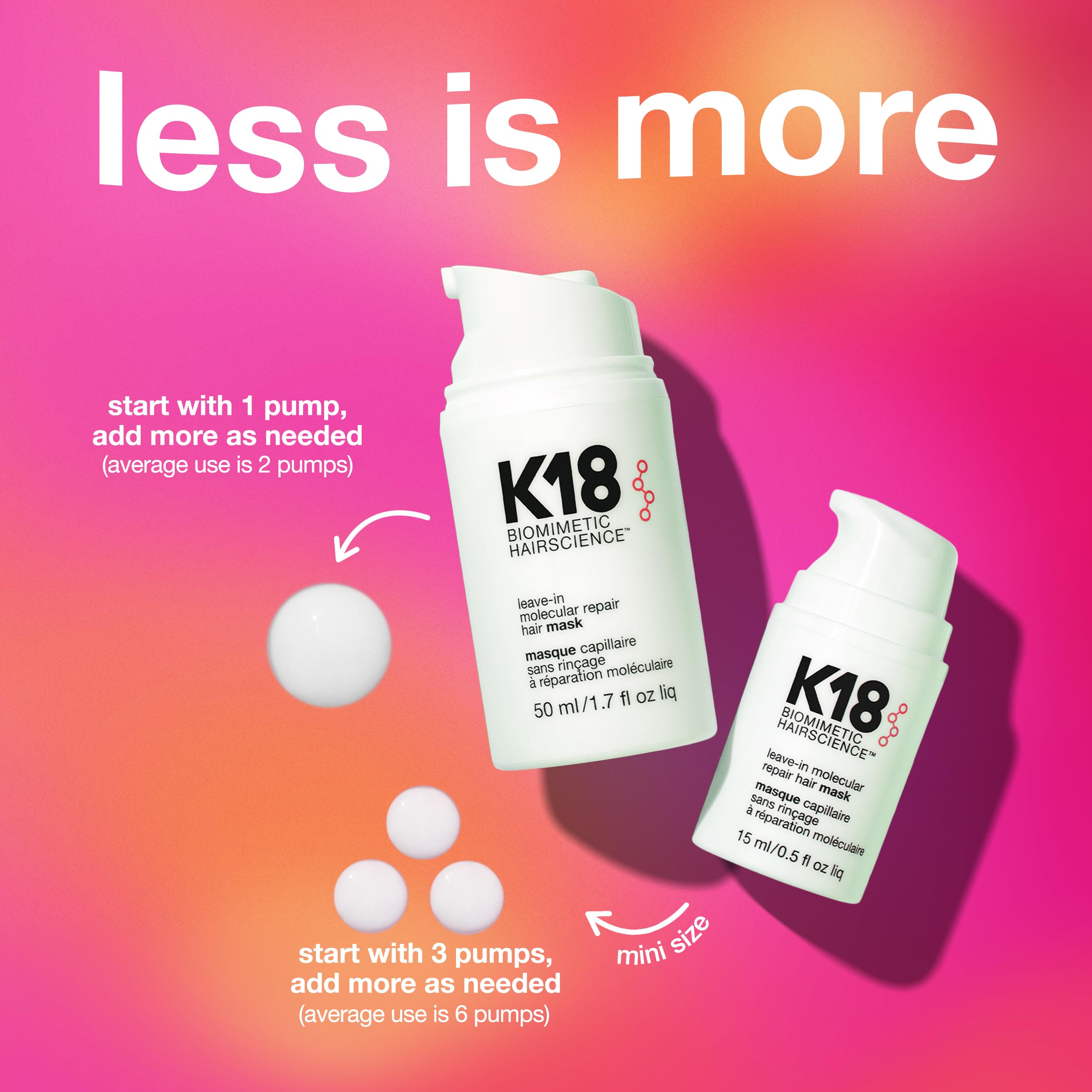 K18 masque: pénétration au cœur des chaînes polypeptidiques pour renforcer les cheveux.