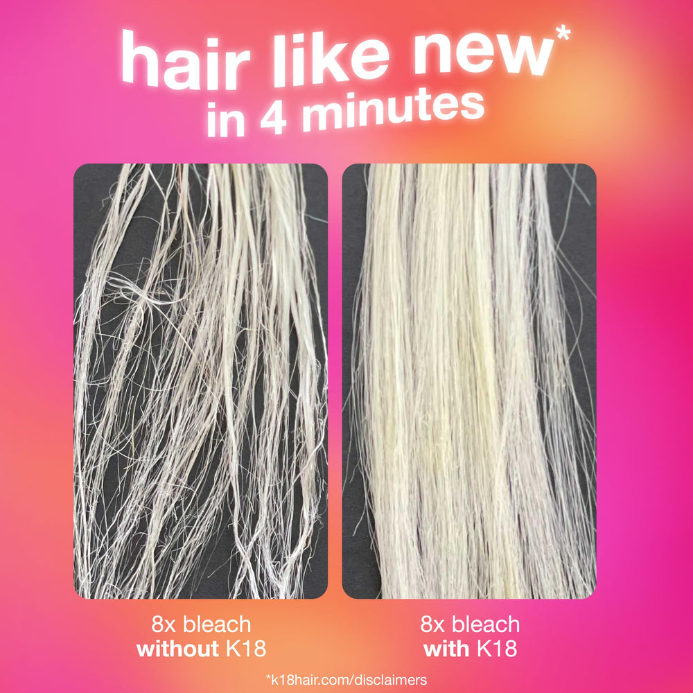 K18 masque: texture soyeuse, cheveux doux et brillants après utilisation.