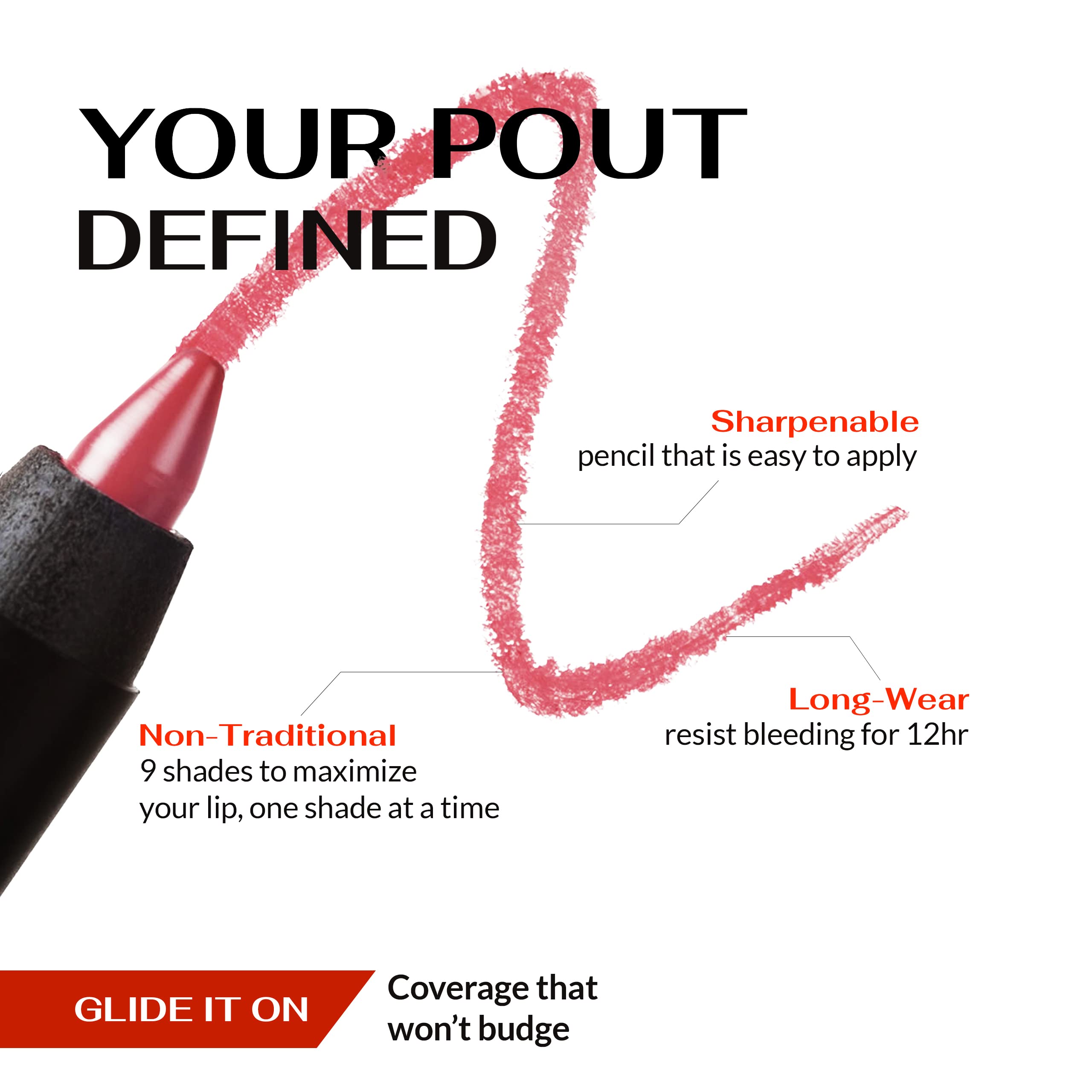 K7L Crayon Lèvres glisse creme souple pour tracé précis et contour net.