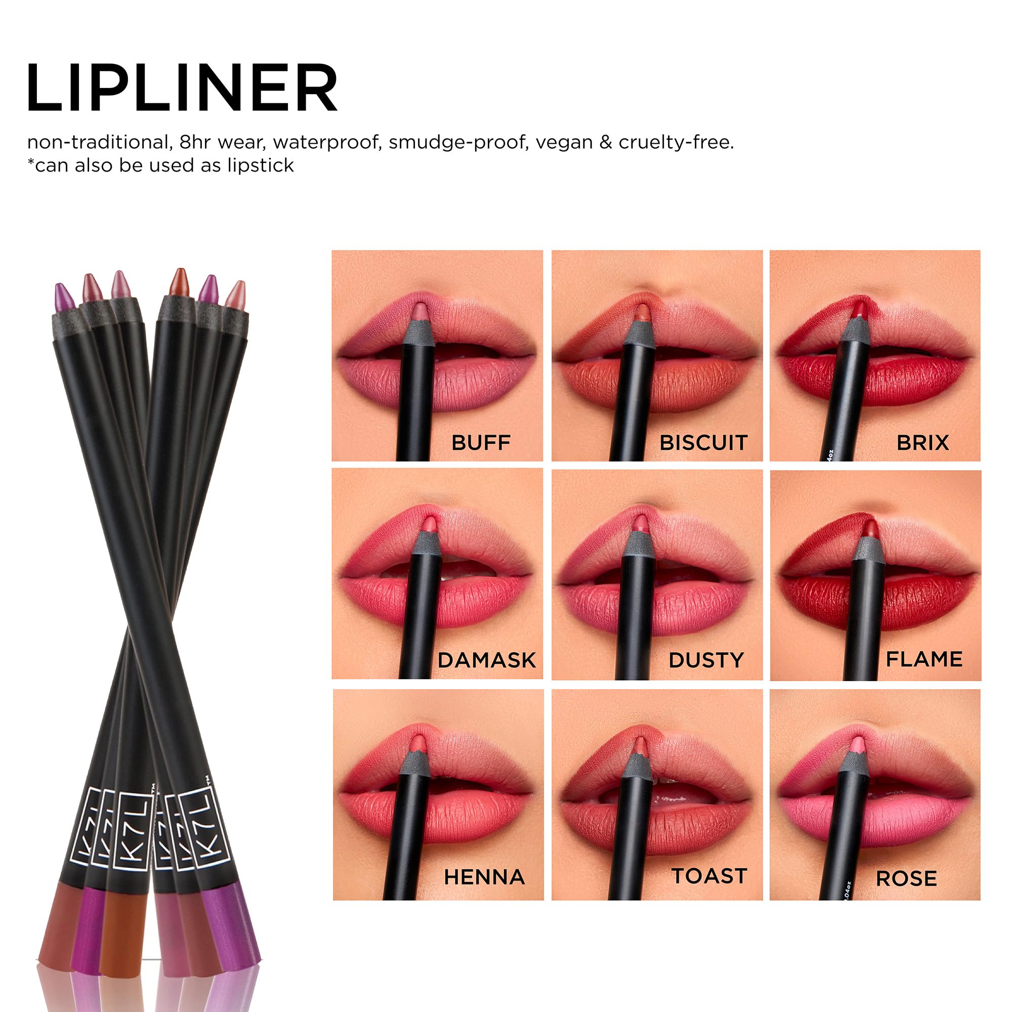 K7L Crayon à lèvres rose – précision nette des contours