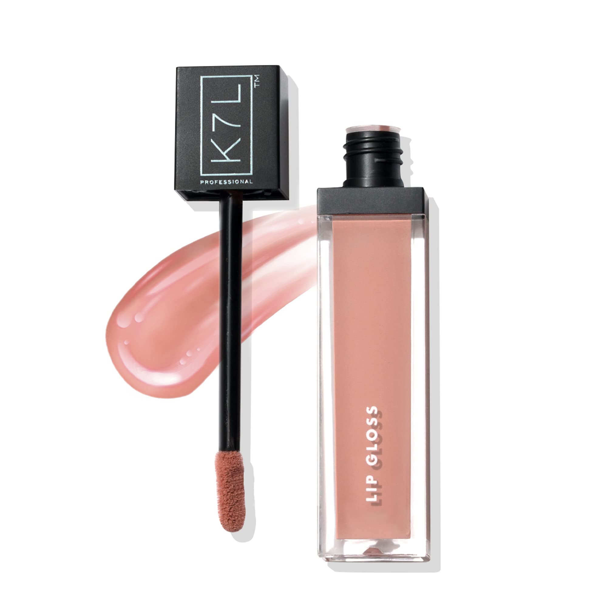 K7L brillant à lèvres rose pâle – applicateur précis pour une application homogène.