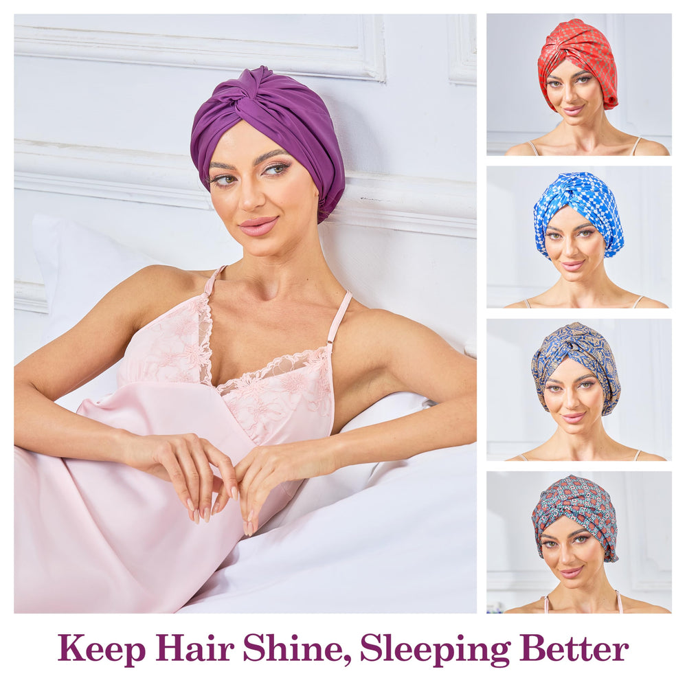 Bonnet Kaahynno confort visage sans marques pendant le soin capillaire