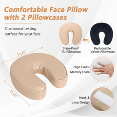 KAAMOS oreiller visage cuir PU mémoire, soutien doux et durable pour le visage.