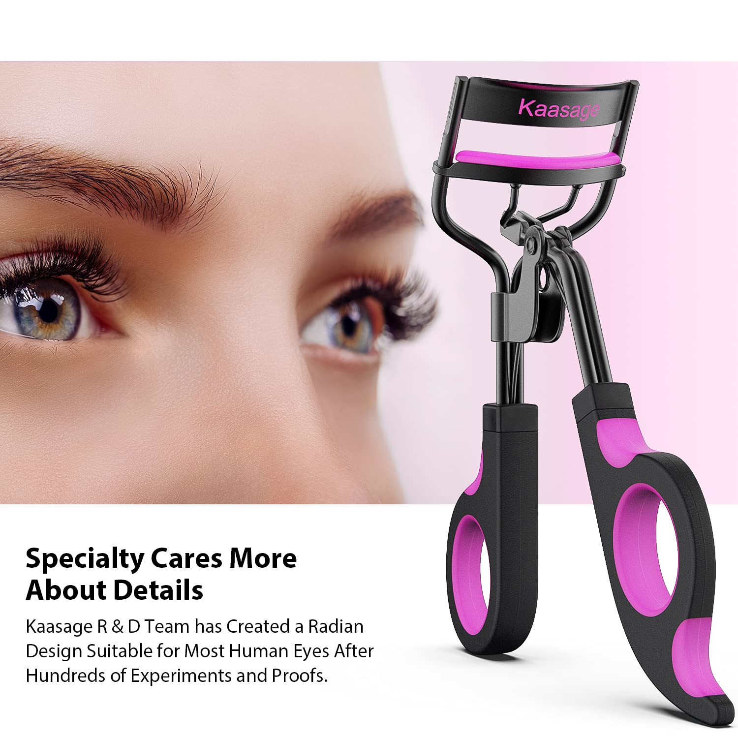 Kaasage curleur de cils détail tampons silicone pour une protection douce.