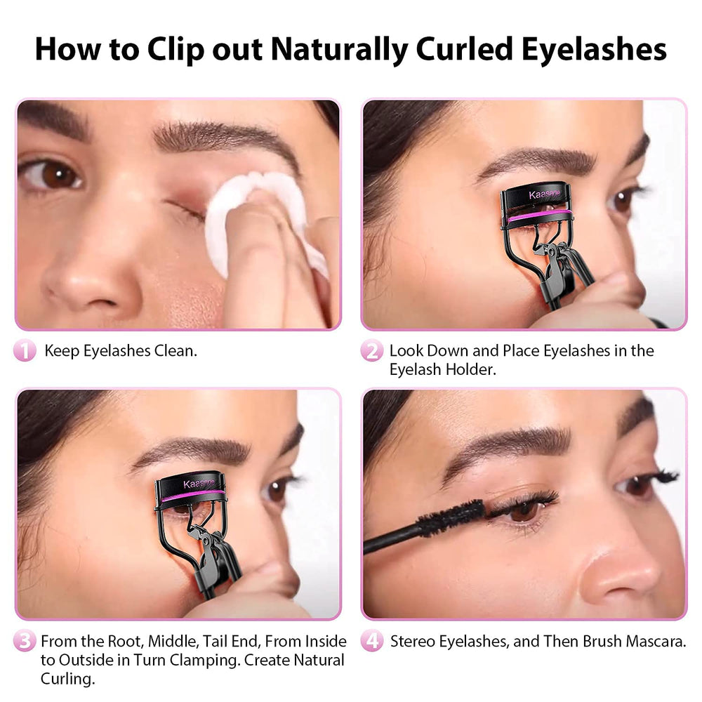 Kaasage curleur de cils poignee ergonomique pour une utilisation confortable.