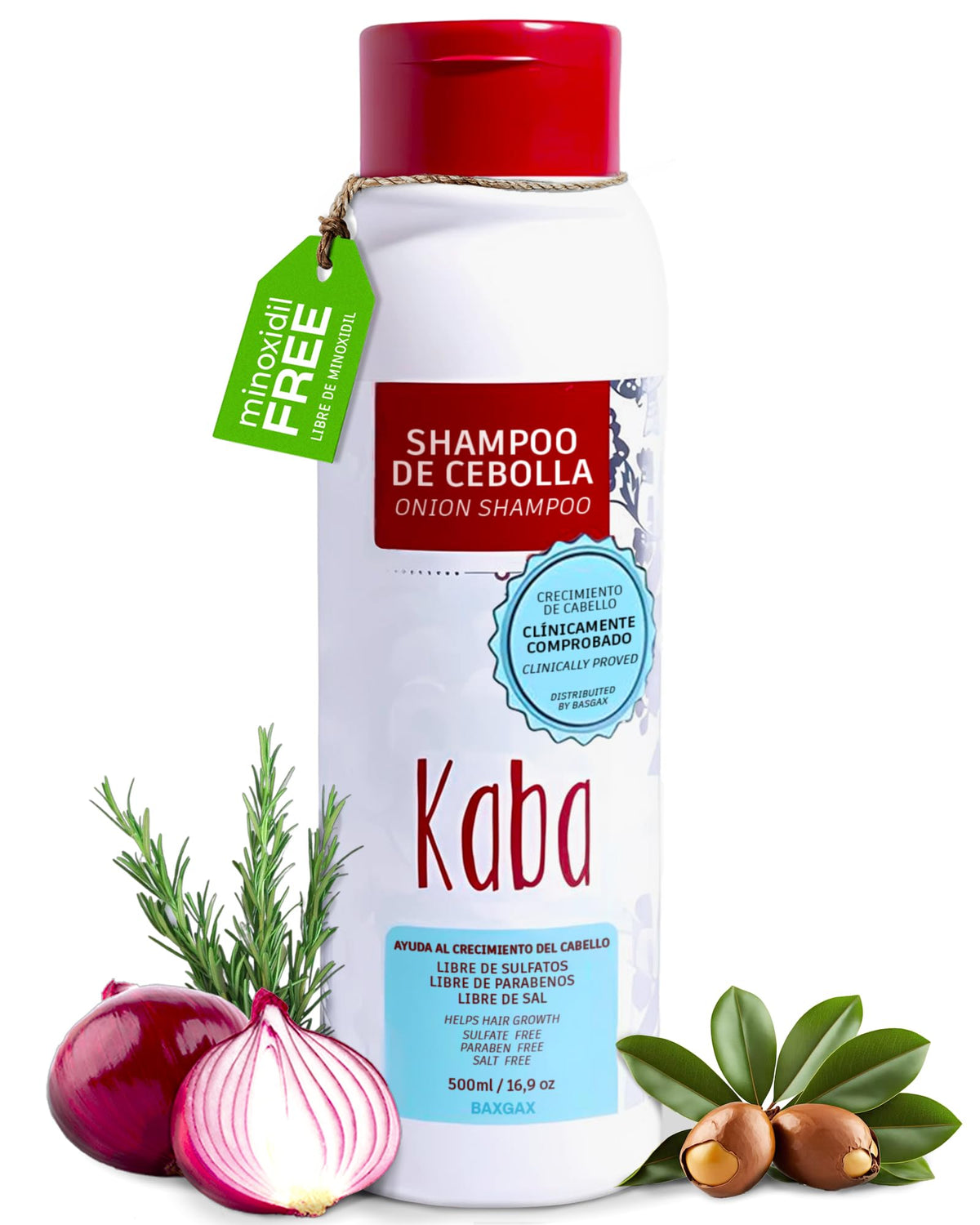 Shampoing Kaba Oignon : bouteille, stimulant croissance cheveux et fraîcheur