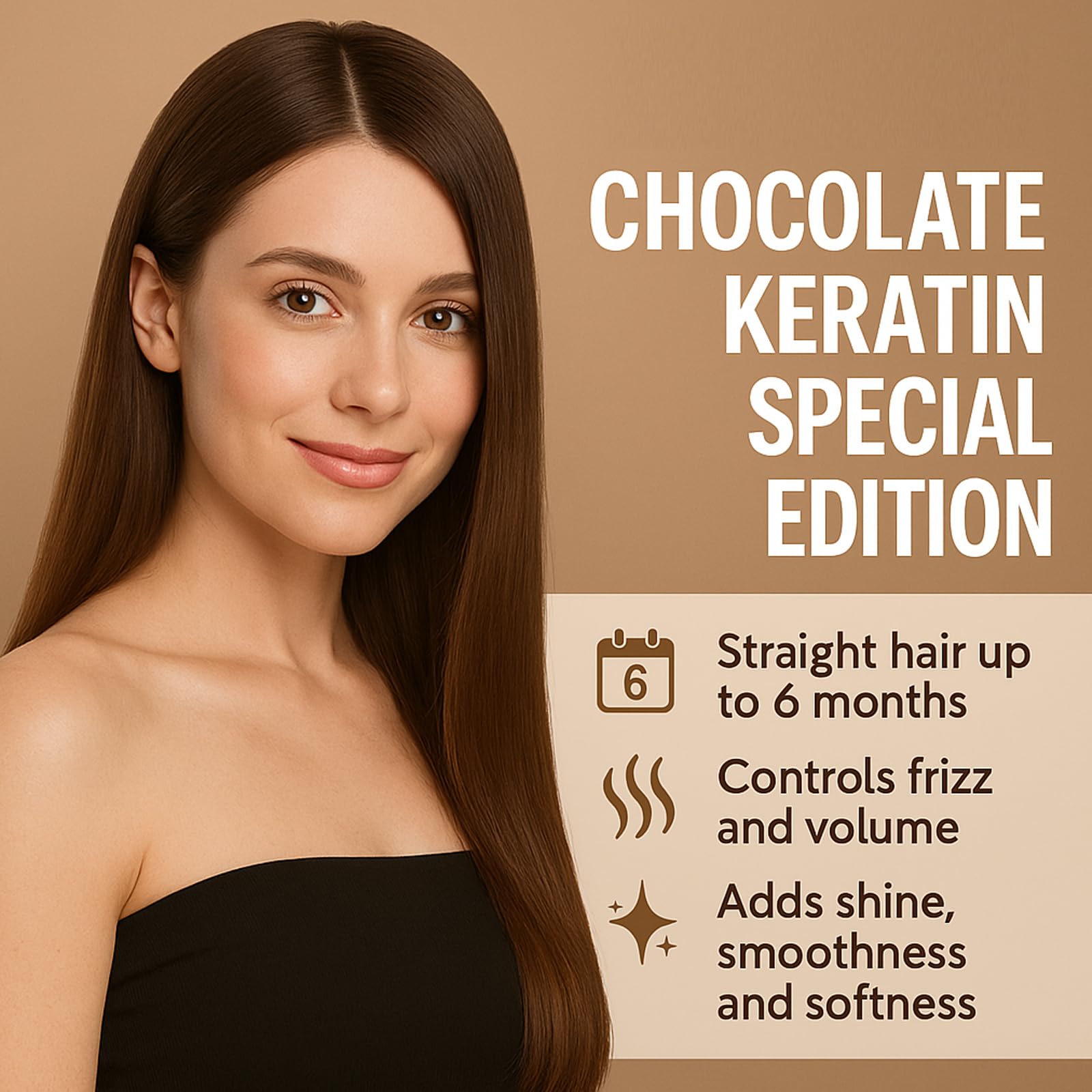 Convient à tous types de cheveux avec Kachita Spell Keratine Chocolat
