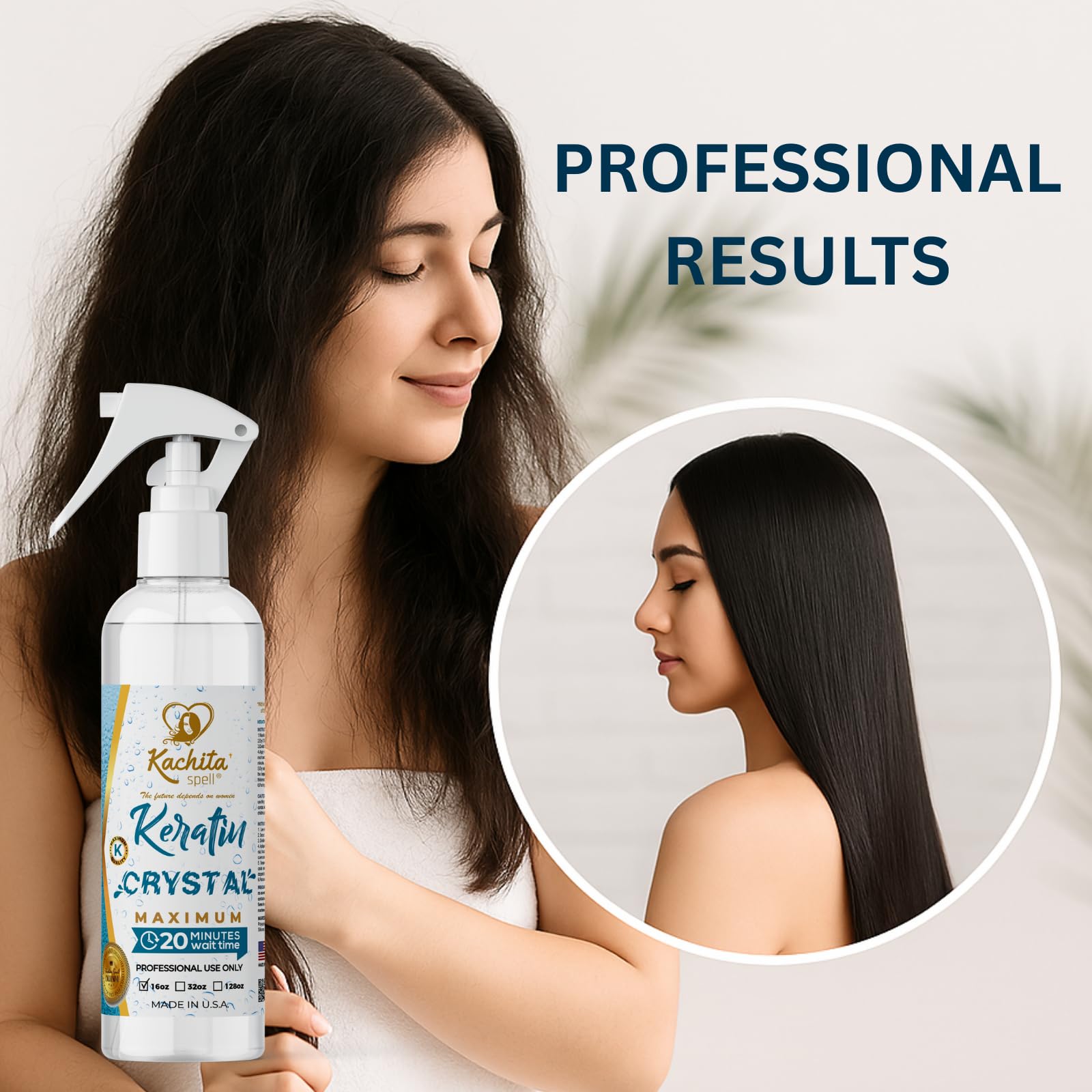 Kachita Spell Keratin Crystal : parfum pomme verte pendant l’utilisation.