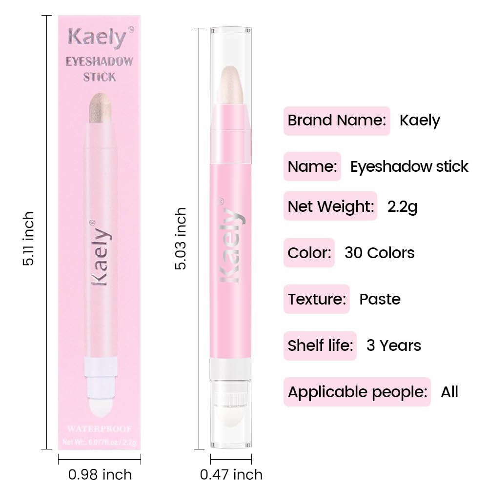 Kaely 2en1 Ombre paupières rose nacre, touche féminine et subtile.