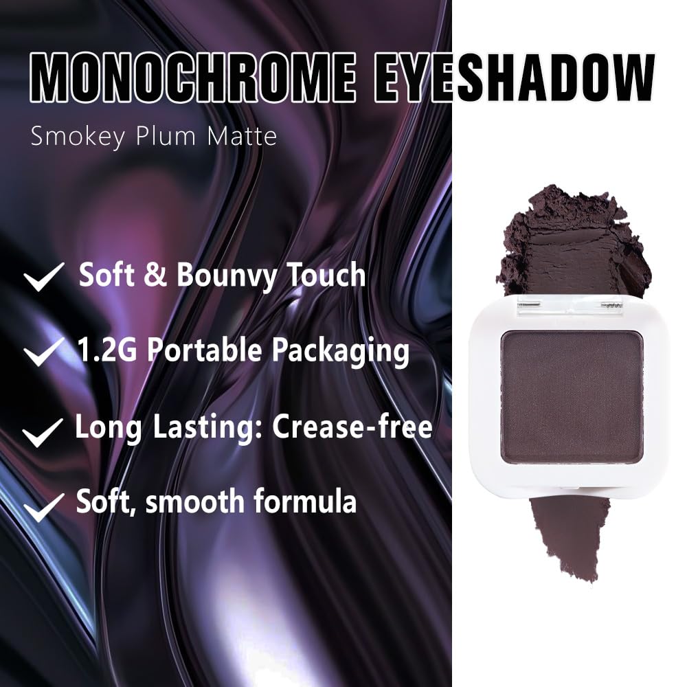 Kaely ombre prune fumé, application douce et naturelle.