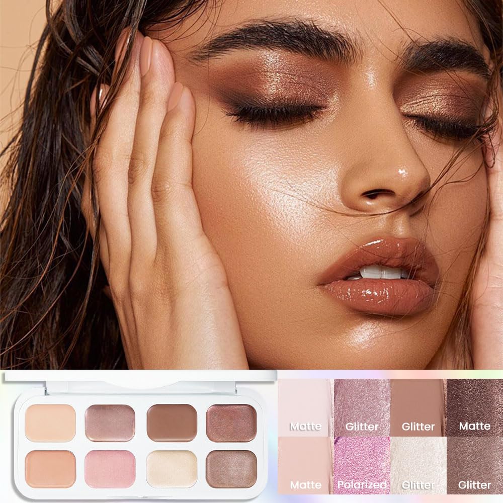 Échantillons Kaely d'ombres crème neutre et rose, parfait pour tester.