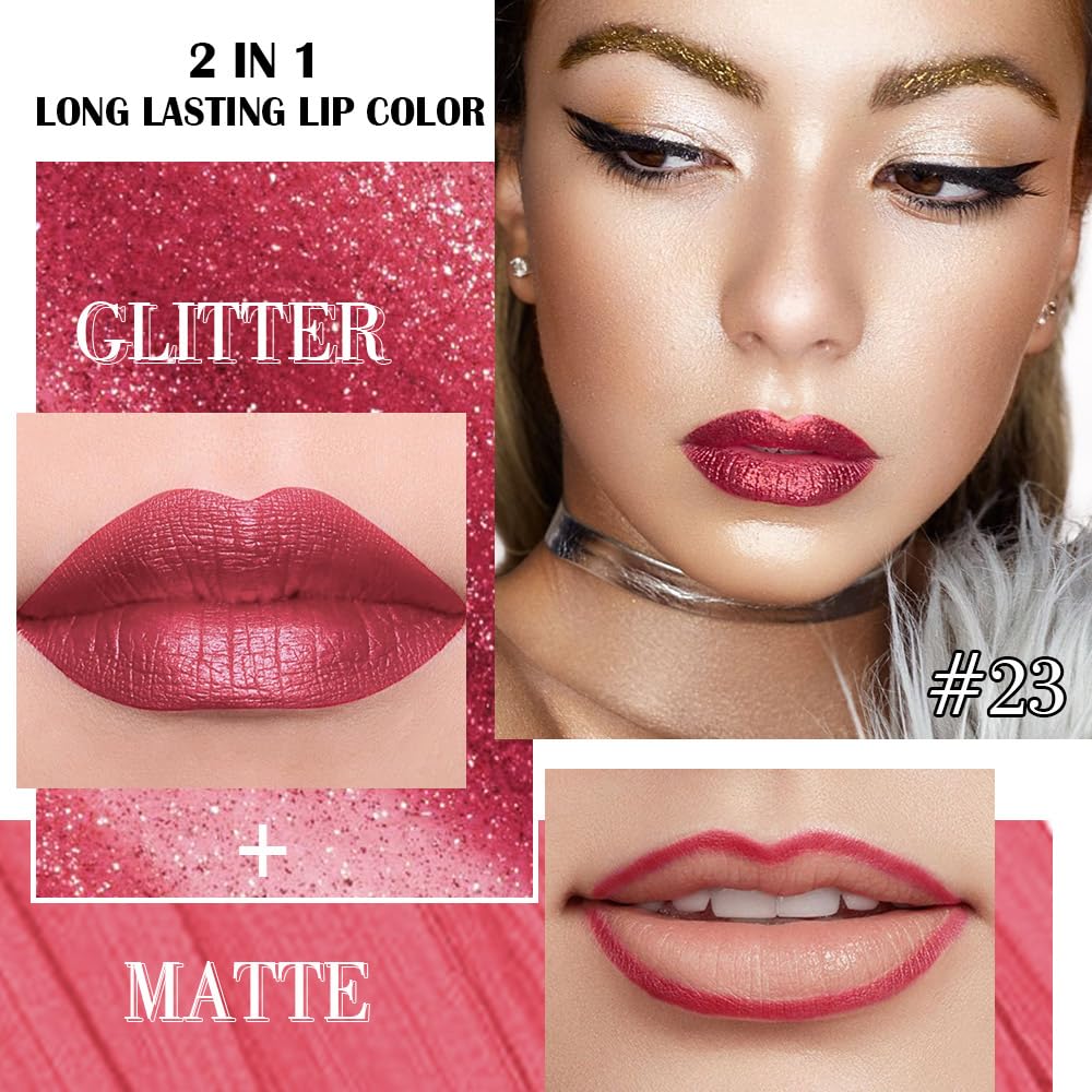 Kaely gloss métallique perlé pour un éclat lumineux sur les lèvres